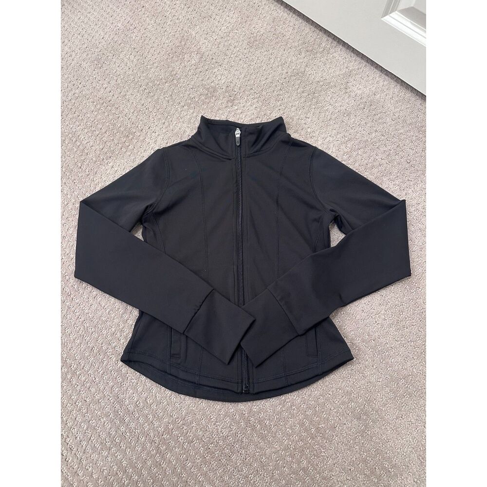 Abercrombie Kids YPB Black Mock Neck Full Zip Jacket Girls 11/12